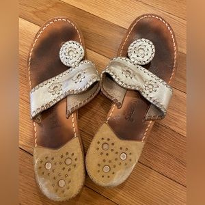 Jack Rogers Sandals in silver/gold Size 7